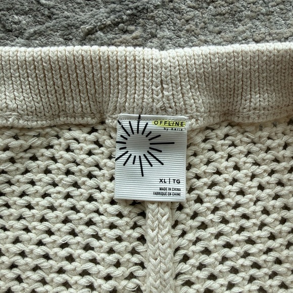Aerie Knit Crochet Boho High Waist Shorts | XL - Picture 6 of 6